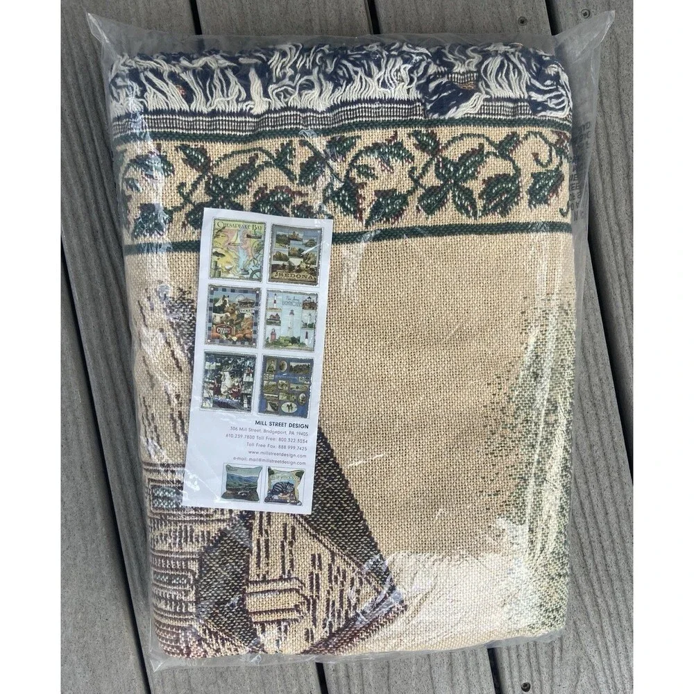 VTG Mill St Design Christian Tapestry Throw Blanket Laurel Run Methodist Church
